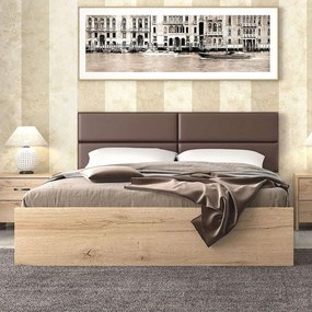 Κρεβάτι Νο6 160x200x90cm Brown-Honey Υπέρδιπλο