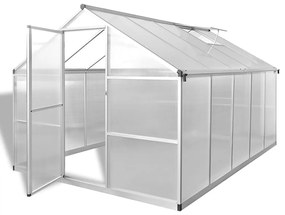 vidaXL Θερμοκήπιο με Πλαίσιο Βάσης 7,55 μ² από Ενισχυμένο Αλουμίνιο