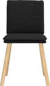 vidaXL Καρέκλες Τραπεζαρίας 6 τεμ. Μαύρες Υφασμάτινες