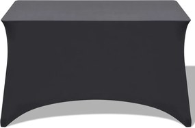 vidaXL Καλύμματα Τραπεζιού Ελαστικά 2 τεμ. Ανθρακί 243 x 76 x 74 εκ.