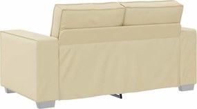 vidaXL Διθέσιος καναπές Κρεμ 160 cm Τεχνητό Δέρμα