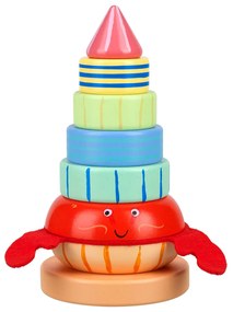 Ξύλινη Πυραμίδα Στοίβαξης (Σετ 15τμχ) Orange Tree Toys Crab  60-12813
