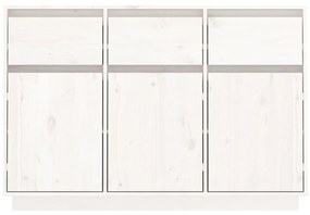 Μπουφές Λευκός 110 x 34 x 75 εκ. από Μασίφ Ξύλο Πεύκου - Λευκό
