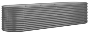 vidaXL Ζαρντινιέρα Γκρι 296x80x68 εκ. Γαλβανισμένος χάλυβας