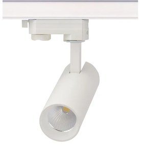 SAND WHITE LED TRACK LUMINAIRE 10W 3000K 3-PHASE 36° 1000LM 230V AC Ra80 Φ55*153MM 5YRS ACA SOLINE1030W4