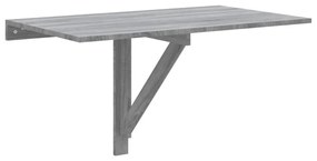 Τραπέζι Τοίχου Πτυσσόμενο Γκρι Sonoma 10x60x56 εκ. Επεξ. Ξύλο - Γκρι