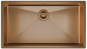 Helika Nova 100B Υποκαθήμενος Ανοξείδωτος Νεροχύτης 79x45mm PVD Copper