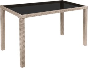 vidaXL Σετ Τραπεζαρίας Εξ. Χώρου 5 τεμ. Μπεζ Συνθ. Ρατάν με Μαξιλάρια