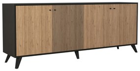 ΜΠΟΥΦΕΣ ΜΕΛΑΜΙΝΗΣ KRUDEN HM9446.11 ΜΑΥΡΟ-ΦΥΣΙΚΟ 180x40x78.6Υεκ. (1 Τεμμάχια)