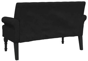vidaXL Πάγκος με Πλάτη Μαύρο 120x62x75,5 εκ. Ύφασμα