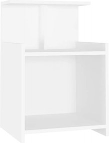 vidaXL Κομοδίνα 2 Τεμαχίων Λευκά 40 x 35 x 60 εκ. από Επεξ. Ξύλο