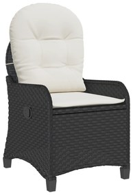 vidaXL Πολυθρόνα με Κα cushions Μαύρο Πολυεστέρας