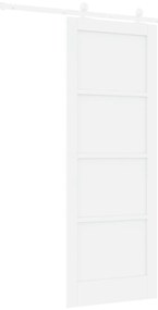 vidaXL Συρόμενη Πόρτα  με Σετ Υλικών Λευκή 78x211 εκ.