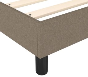 vidaXL Κρεβάτι Boxspring με Στρώμα Taupe 200x200 εκ. Υφασμάτινο