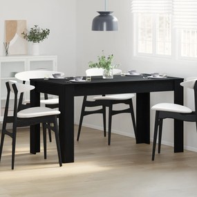 vidaXL Τραπέζι Τραπεζαρίας Μαύρο Δρυς 140x74,5x76 εκ. Φτιαγμένο από ξύλο
