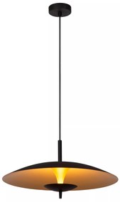 Φωτιστικό Κρεμαστό Lucide 30461-09-30 VULCAN Μαύρο Ματ (Black Mat)|Χρυσό Χρώμα (Gold Coloured) 3000 K