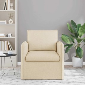 vidaXL Καναπές 60cm Κρεμ Μέταλλο