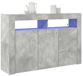 vidaXL Συρτάρι Γκρι από Μηχανικά Ξύλο 116 x 30 x 75 εκ. Ορθογώνιο