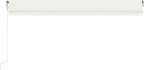 vidaXL Τέντα Συρόμενη Αυτόματη Κρεμ 500x350 εκ.