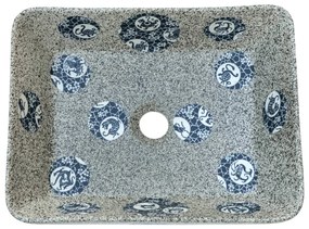 vidaXL Νιπτήρας Ορθογώνιος Πολύχρωμος 46 x 35,5 x 13 εκ. Κεραμικός