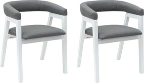 vidaXL Καρέκλες φαγητού 2 pcs Λευκό 54 x 57 x 73 εκ