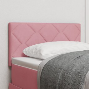 vidaXL Κεφαλάρι Σχεδιασμός Διαμαντιών Ροζ 80 εκ Βελούδο