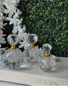 Stewehome Σετ 3 τεμαχίων κρυστάλλινων διακοσμητικών μπουκαλιών 5x5 cm