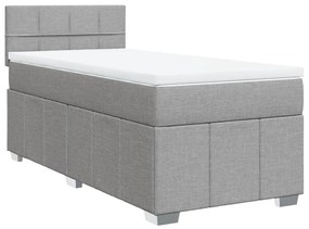 ΚΡΕΒΑΤΙ BOXSPRING ΜΕ ΣΤΡΩΜΑ ΑΝΟΙΧΤΟ ΓΚΡΙ 80X200 ΕΚ. ΥΦΑΣΜΑΤΙΝΟ 3286895