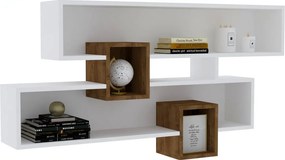 Ράφι Τοίχου Καρυδί / Λευκό FENIPA 120x22x75
