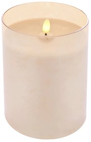 Κερί Led Μπαταρίας Κρεμ Σε Μελί Γυάλινη Βάση iliadis 10x15εκ. 76403