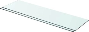 vidaXL Ράφια Πάνελ 2 τεμ. Διάφανα 70 x 20 εκ. Γυάλινα