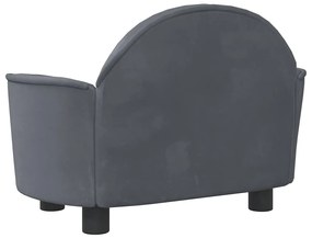 vidaXL Κρεβάτι Σκύλου Σκούρο Γκρι 66 x 40 x 45 εκ. Βελούδινο