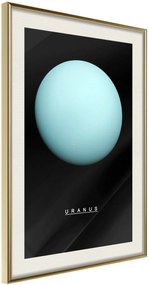 Αφίσα - The Solar System: Uranus - 30x45 - Χρυσό - Με πασπαρτού