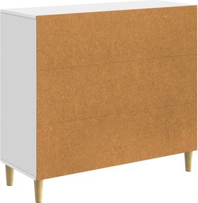 vidaXL Πλαϊνό γραφείο Λευκό 89 x 34,5 x 80 εκ Επεξεργασμένο Ξύλο