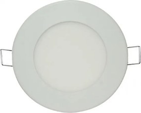 Led panel λευκό στρογγυλό χωνευτό 6W 230V 4000k ενδιάμεσο λευκό φως 120° 450lm