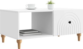 vidaXL Τραπεζάκι σαλονιού Λευκό 90 x 50 x 40 cm Επεξεργασμένο Ξύλο