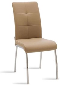 Καρέκλα Ariadne 029-000071 Mocca Μέταλλο,Τεχνόδερμα