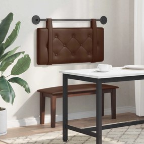vidaXL Κρεμαστό Κεφαλάρι Επιτοίχιο Καφέ 80 cm Τεχνητό Δέρμα