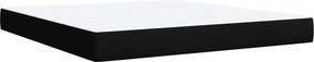 vidaXL Κρεβάτι Boxspring με Στρώμα Μαύρο 180x200 εκ. Υφασμάτινο