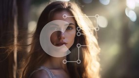 Intra Συλλεκτικό Ξύλινο Παζλ Plywood 4mm - Όμορφη γυναίκα στο δάσος με μακριά μαλλιά Σε Ξύλινο Κουτί - Διαστάσεις Puzzle: 10x10 cm – 25 κομμάτια