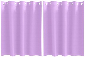 vidaXL Κουρτίνες με κουρτίνες 2 pcs Μοβ 140 x 140 cm Πολυεστέρας