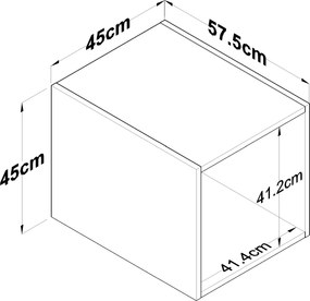 Ντουλάπι Τοίχου Λευκό BRAVO 45x57.5x45