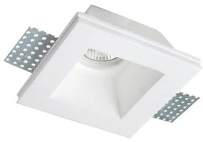 Σποτ οροφής Bradley γύψινο χωνευτό τετράγωνο Viokef 4071400 Λευκό