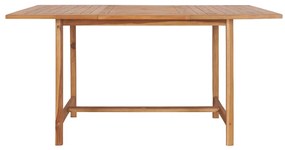 vidaXL Τραπέζι Κήπου 150 x 150 x 76 εκ. από Μασίφ Ξύλο Teak