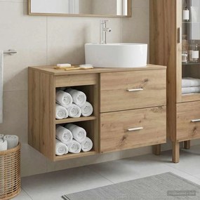 vidaXL Σετ Επίπλων Μπάνιου 2 pcs Artisan Δρυς Επεξεργασμένο Ξύλο