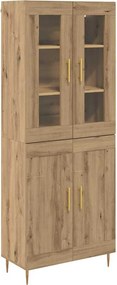 vidaXL Highboard 2 pcs Artisan Oak Επεξεργασμένο ξύλο