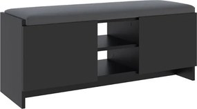 Παπουτσοθήκη Zulla Megapap χρώμα μαύρο 110x37x43εκ.