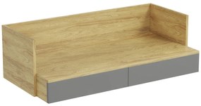 MOBIUS office desk 2S color: hikora oak/grey DIOMMI V-PL-MOBIUS-BIURKO_2S-SZARY