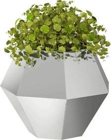 vidaXL Γλάστρα 2 pcs Ασημί 50 x 50 x 40 cm Επικαλυμμένος Χάλυβας