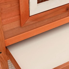 vidaXL Κλουβί Κουνελιών/Σπίτι Μικρών Ζώων Εξωτ. Χώρου Διπλό Σπίτι